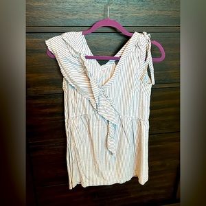 Anthropologie tank, size small, light blue with darker stripes